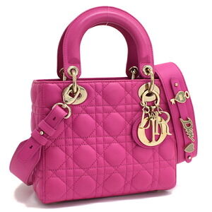 Christian Dior Lady My ABC Handbag Leather Shocking Pink